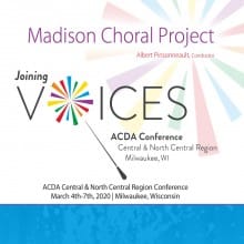 ACDA Central-North Central 2020 Madison Choral Project MP3 ACDA Central-North Central 2020 Madison Choral Project MP3