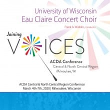 ACDA Central-North Central 2020 University of Wisconsin Eau Claire Concert Choir CD