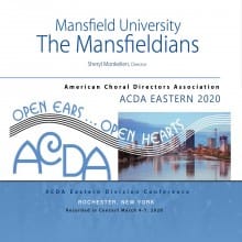 ACDA Eastern 2020 Mansfield University - The Mansfieldians CD