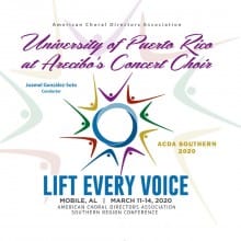 ACDA Southern 2020 University de Puerto Rico Arecibo Cantoria CD