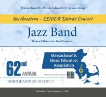 MMEA Massachusetts 2020 Northeastern Senior Festival Jazz Band 1-11-2020 CD