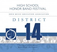Ohio OMEA District 14 High School Honors Band 1-12-2020 CD