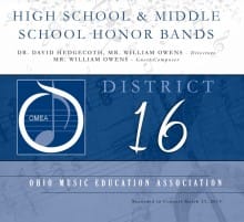Ohio OMEA 2019 District 16 High School and Middle School Honor Bands 3-23-2019 MP3