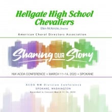 ACDA Northwestern 2020 Hellgate High School Chevaliers CD