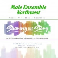 ACDA Northwestern 2020 Male Ensemble Northwest CD