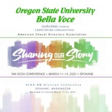 ACDA Northwestern 2020 Oregon State University Bella Voce CD