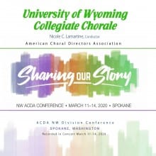 ACDA Northwestern 2020 University of Wyoming Collegiate Chorale MP3